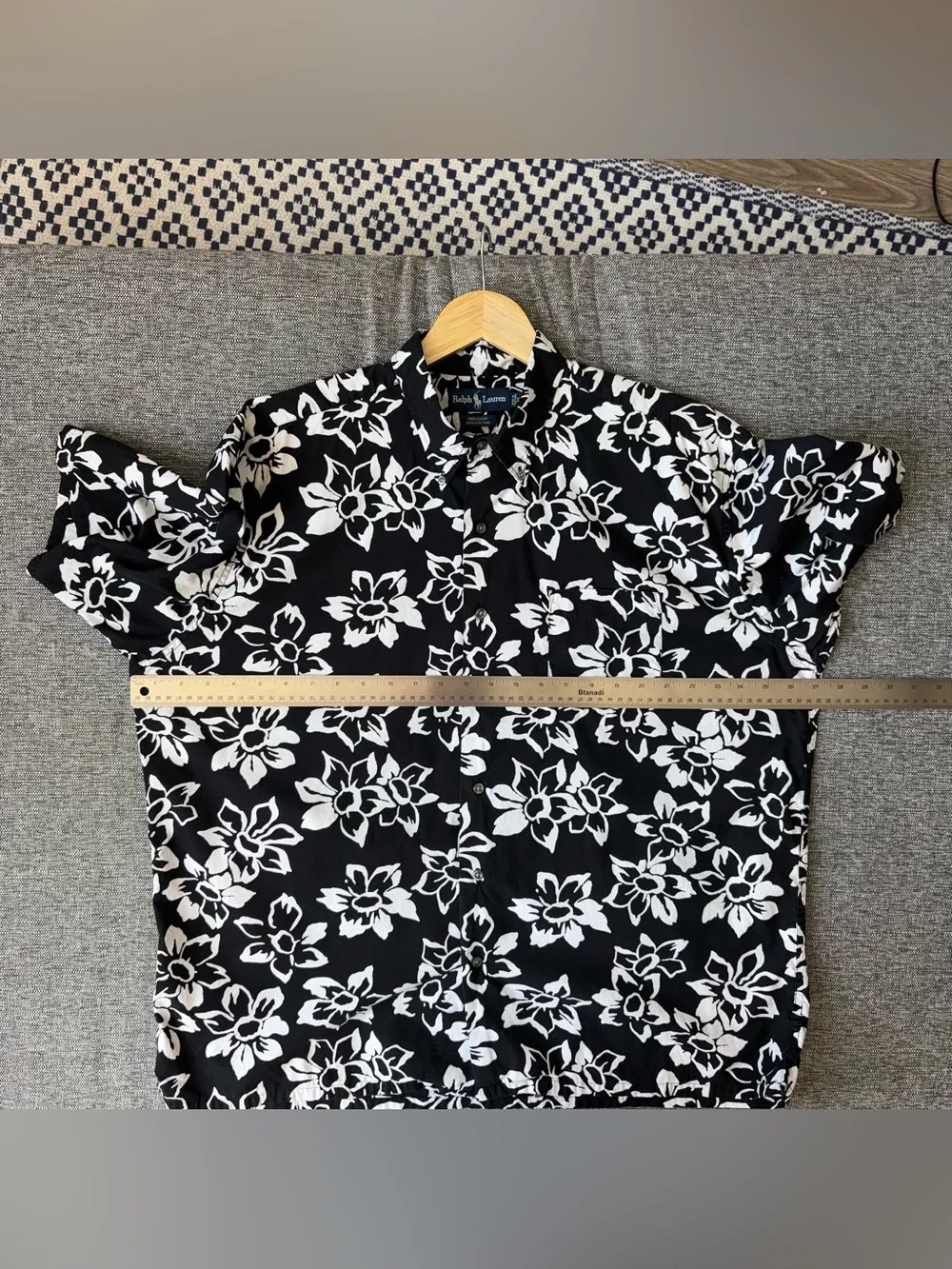 Vintage Polo Ralph Lauren Greggor Hawaiian Shirt Men’s XL Aloha Floral Black